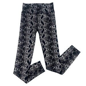 Zenana Snake Print Fleece Leggings NP-54013 Metallic Size L/XL